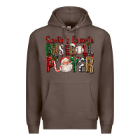 Coffee santa's favorite baseball player for christmas Premium Hoodie - FaDigitalArtStudio