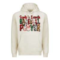 Oatmeal Heather santa's favorite baseball player for christmas Premium Hoodie - FaDigitalArtStudio