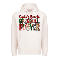 Pale Pink santa's favorite baseball player for christmas Premium Hoodie - FaDigitalArtStudio