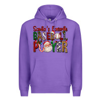 Purple santa's favorite baseball player for christmas Premium Hoodie - FaDigitalArtStudio