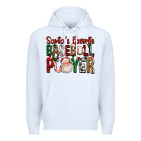 White santa's favorite baseball player for christmas Premium Hoodie - FaDigitalArtStudio