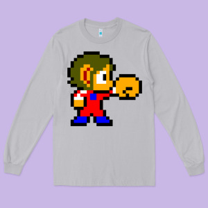 Alex Kidd 1 Long Sleeve Tee Designed By Lanvoart