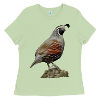 Matcha California Quail Bird Ladies Tee - RanaPortraitStore