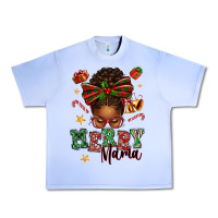 Grape Ice merry mama afro messy bun Urban Heavy Tee - texasbilliewilder