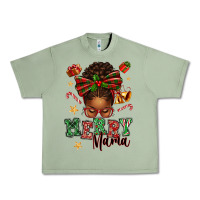 Oil Green merry mama afro messy bun Urban Heavy Tee - texasbilliewilder