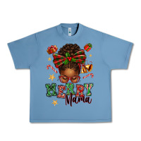 Pebble Blue merry mama afro messy bun Urban Heavy Tee - texasbilliewilder