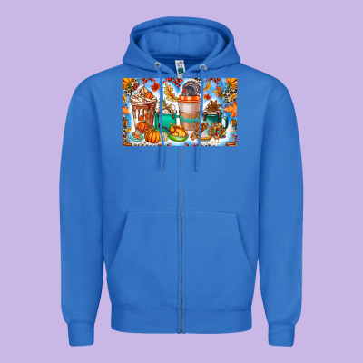 Thanksgiving Coffee Drink Kids Cup Zipper Hoodie Designed By Cowhidedigitalart