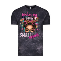 Cloud Black minding my own small business messy bun Vintage Tee - texasbilliewilder