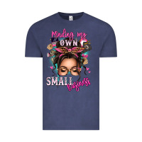 Vintage Denim minding my own small business messy bun Vintage Tee - texasbilliewilder