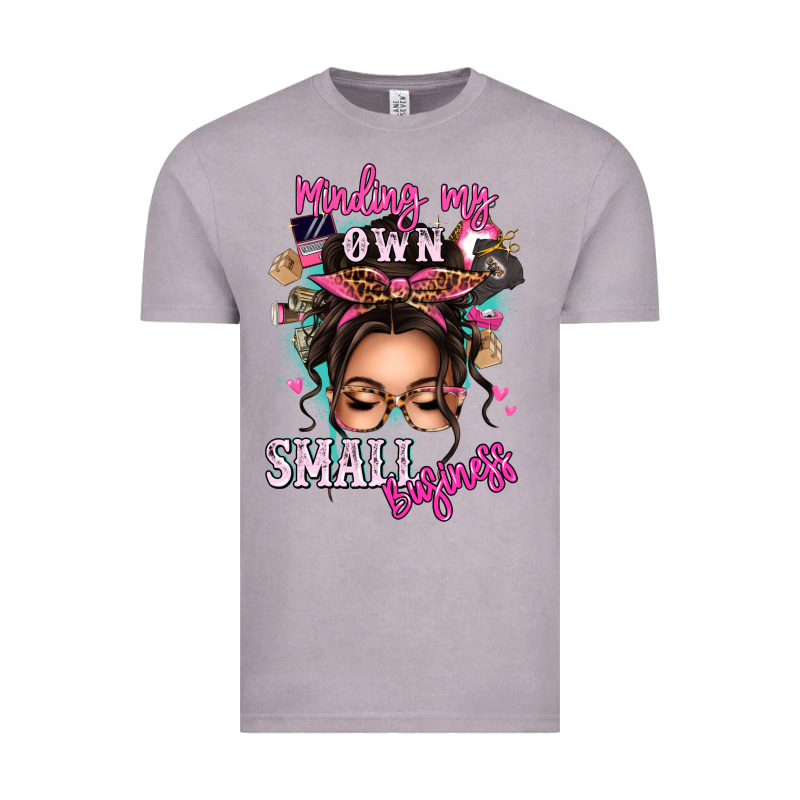 Minding My Own Small Business Messy Bun Vintage Tee by texasbilliewilder | Teevron