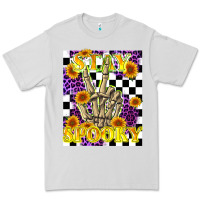 Dove Grey stay skeleton hand spooky Premium Tee - LillyAllenDesigns
