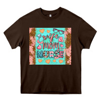 Chocolate Brown Wife Mom Nurse Tumbler Heavy Core Tee - BundleAndBundleShop