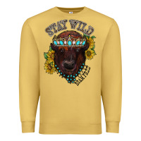 Antique Gold turquoise bison Premium Sweatshirt - RacoonDesign