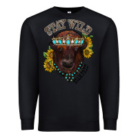 Black turquoise bison Premium Sweatshirt - RacoonDesign
