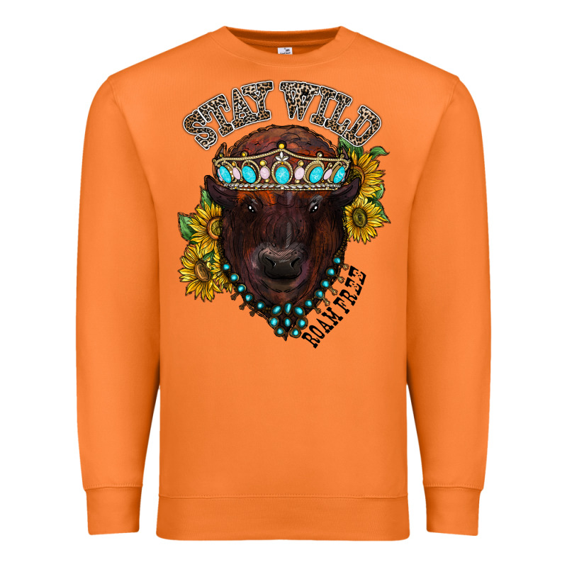 Turquoise Bison Premium Sweatshirt by RacoonDesign | Teevron