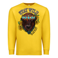 Lemon turquoise bison Premium Sweatshirt - RacoonDesign