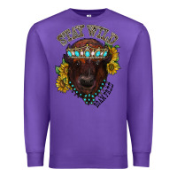 Purple turquoise bison Premium Sweatshirt - RacoonDesign