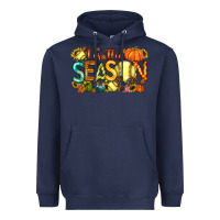 Navy tis the season softball Heavyweight Hoodie - RacoonDesign