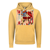 Vintage Mustard red white and bbq usa flag Vintage Hoodie - TumblerDesignByShophia
