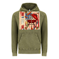 Vintage Olive red white and bbq usa flag Vintage Hoodie - TumblerDesignByShophia