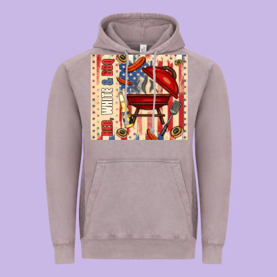 Red White And Bbq Usa Flag Vintage Hoodie Designed By Tumblerdesignbyshophia