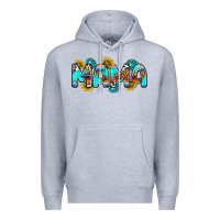Heather Grey western mama Premium Hoodie - RanaPortraitStore