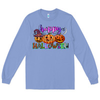 Colony Blue happy halloween Long Sleeve Tee - CowGirlArtShop