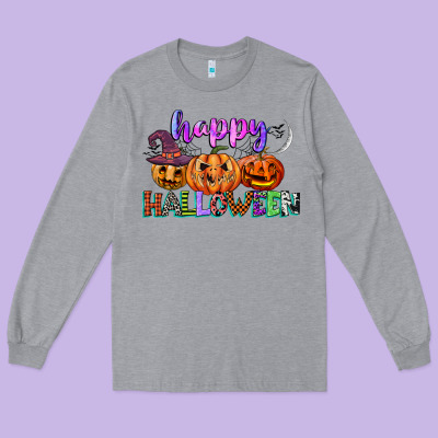 Happy Halloween Long Sleeve Tee Designed By Cowgirlartshop