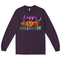 Plum happy halloween Long Sleeve Tee - CowGirlArtShop