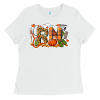 White Fall RN Registered Nurse Ladies Tee - LillyAllenDesigns