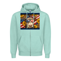 Seafoam Western 4th Of July Cow Zipper Hoodie - LillyAllenDesigns