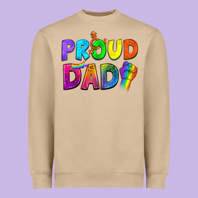Western Proud Dad Heavyweight Sweatshirt Designed By Bundleandbundleshop