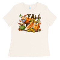 Bone Fall Vibes Fox Ladies Tee - LillyAllenDesigns
