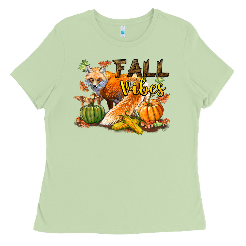 Fall Vibes Fox Ladies Tee by LillyAllenDesigns | Teevron