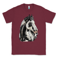 Burgundy paint horse Classic Tee - LillyAllenDesigns