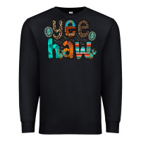Black yee haw Premium Sweatshirt - RacoonDesign