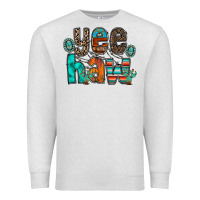 Oatmeal Heather yee haw Premium Sweatshirt - RacoonDesign