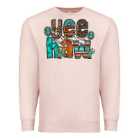 Pale Pink yee haw Premium Sweatshirt - RacoonDesign