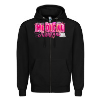 Black valentine medical assistant Zipper Hoodie - CowhideDigitalArt