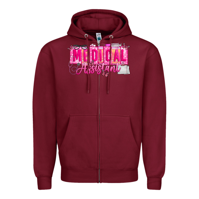Valentine Medical Assistant Zipper Hoodie by CowhideDigitalArt | Teevron