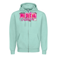 Seafoam valentine medical assistant Zipper Hoodie - CowhideDigitalArt