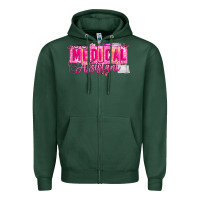 Sports Green valentine medical assistant Zipper Hoodie - CowhideDigitalArt