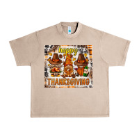 French Oak Happy Thanksgiving gnomes Urban Heavy Tee - NancyCooperArtShop