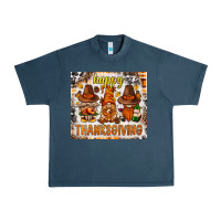 Midnight Navy Happy Thanksgiving gnomes Urban Heavy Tee - NancyCooperArtShop