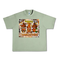 Oil Green Happy Thanksgiving gnomes Urban Heavy Tee - NancyCooperArtShop