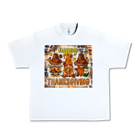 White Happy Thanksgiving gnomes Urban Heavy Tee - NancyCooperArtShop