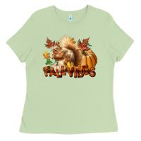 Matcha Fall Vibes Squirrel Ladies Tee - LillyAllenDesigns