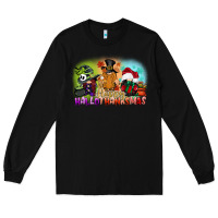 Black happy hallothanksmas gnomes Long Sleeve Tee - CowGirlArtShop