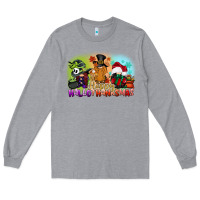Heather Grey happy hallothanksmas gnomes Long Sleeve Tee - CowGirlArtShop