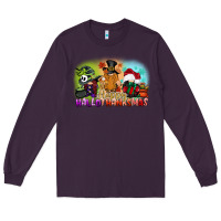 Plum happy hallothanksmas gnomes Long Sleeve Tee - CowGirlArtShop